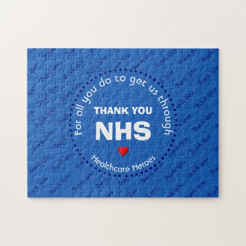 Thank You Nurses NHS Healthcare Heroes CUSTOM Jigsaw Puzzle