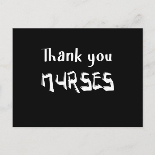 Thank You Nurses Nurse appreciation present Postcard