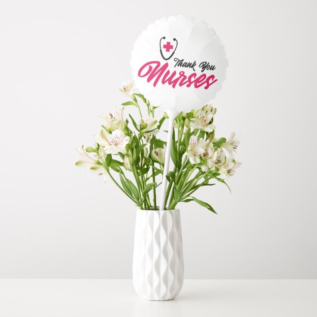 Thank You Nurses | Pink Balloon (Vase)
