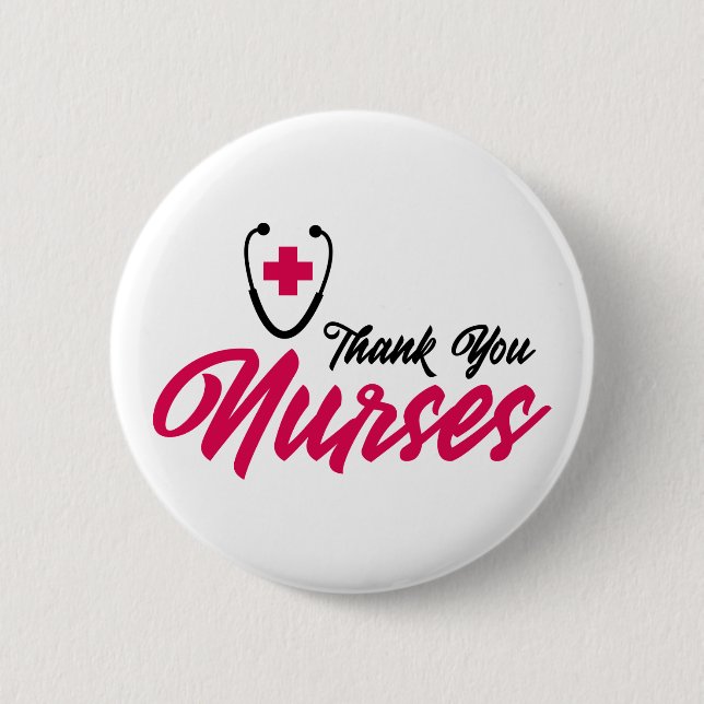 Thank You Nurses | Pink Button (Front)
