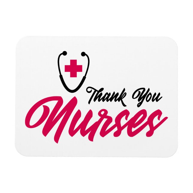 Thank You Nurses | Pink Magnet (Horizontal)
