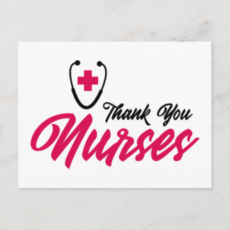 Thank You Nurses | Pink Postcard