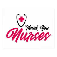 Thank You Nurses | Pink Postcard
