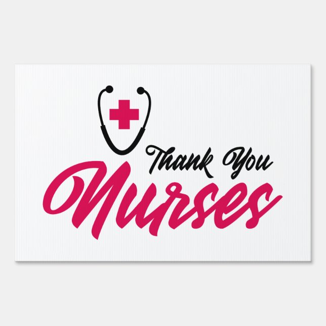 Thank You Nurses | Pink Sign (Front)