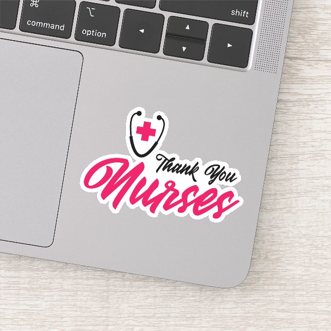 Thank You Nurses | Pink Sticker (Detail)