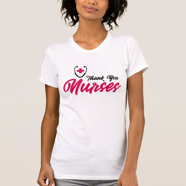 Thank You Nurses | Pink T-Shirt (Front)