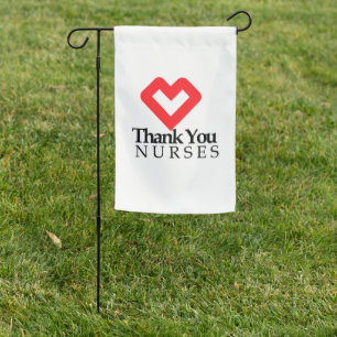 Thank You Nurses   Red Heart Garden Flag