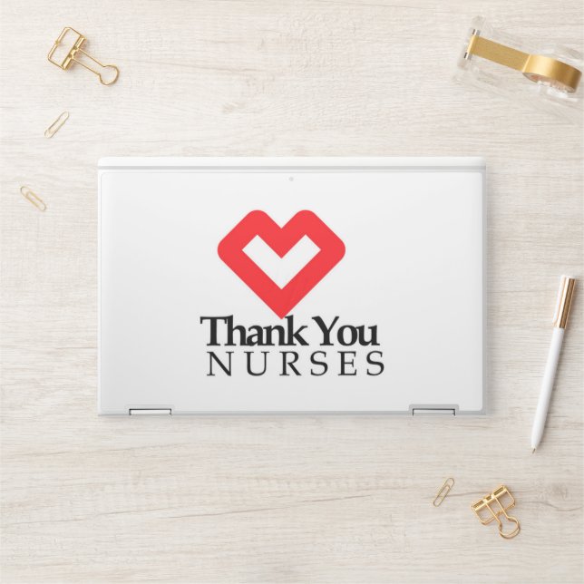 Thank You Nurses | Red Heart HP Laptop Skin (Desk)