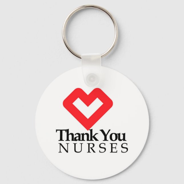 Thank You Nurses | Red Heart Keychain (Front)