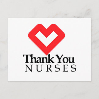 Thank You Nurses | Red Heart Postcard