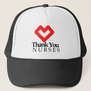 Thank You Nurses Red Heart Trucker Hat