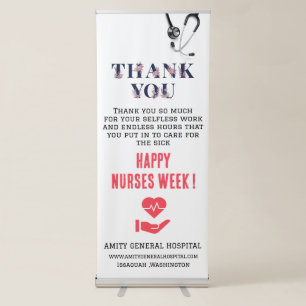 Thank You Nurses Week Nurse Day Retractable Banner