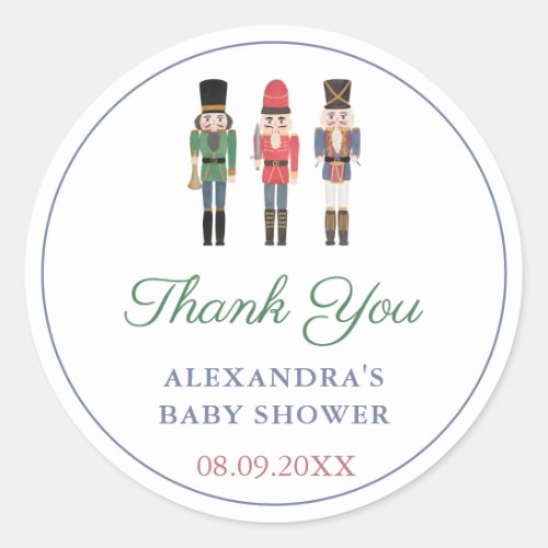 Thank You Nutcracker Ballet Toy Soldiers Holidays Classic Round Sticker