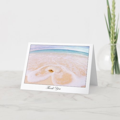 Thank You Ocean Front With Seashell Card