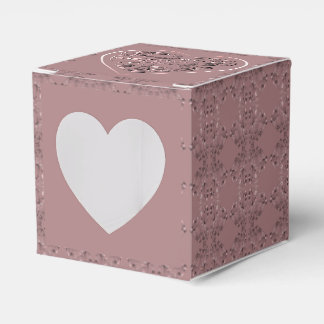 "Thank you" on dusty rose Favor Boxes