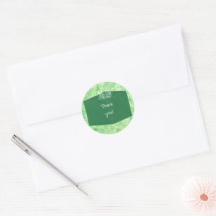 Thank you on Green Christmas Present Stickers