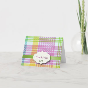 Thank You on Plaid Card