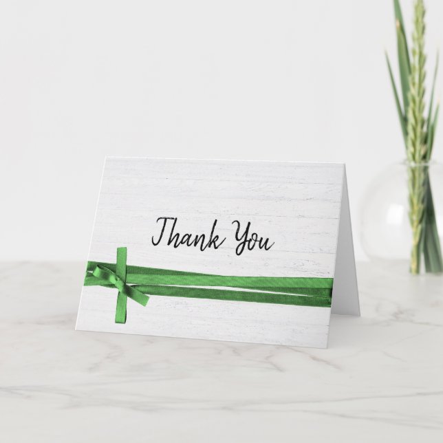 Thank You On Whitewashed Wood (Front)