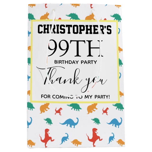 Thank you only background medium gift bag (Front)