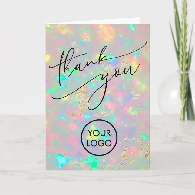 thank you opal background card (Front)