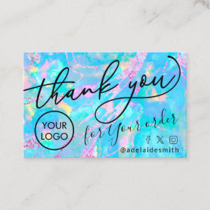 thank you opal business card