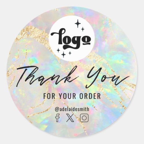 thank you opal   classic round sticker