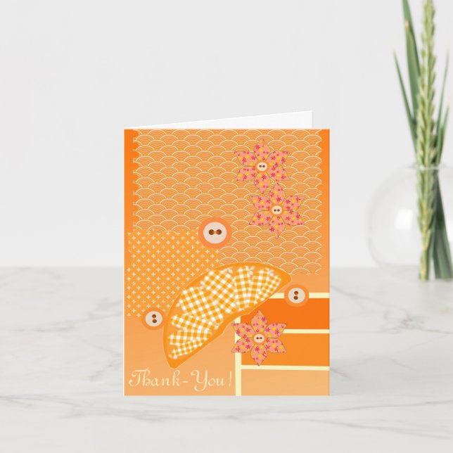 Thank You Orange Patchwork Decorative Scrapbook (Front)