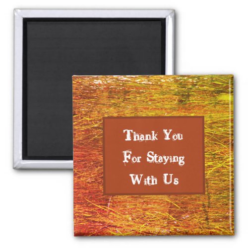 Thank You Orange Promo Vacation Guest Appreciation Magnet