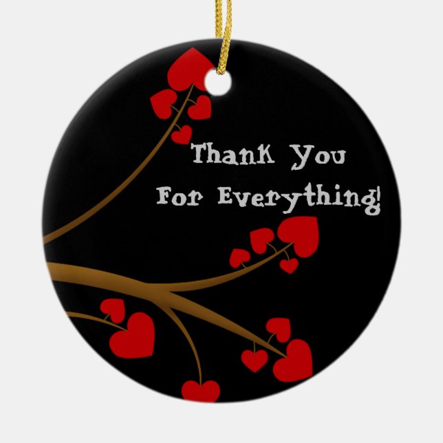 Thank You Ornament CUSTOM  Gift (Front)
