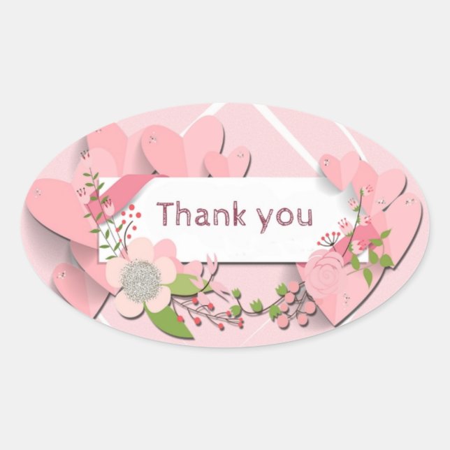 Thank you oval sticker (Front)