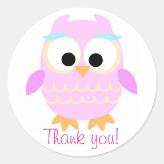 Thank you owl sticker