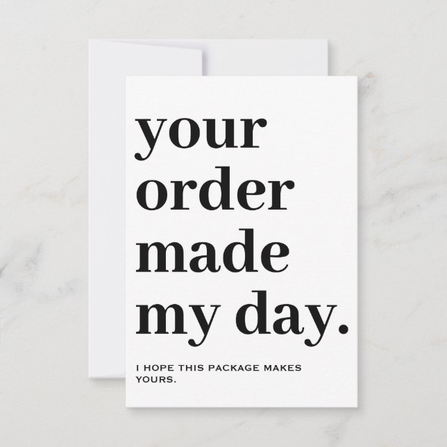 Thank You Packaging Insert (Front)