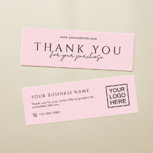 Thank You Packaging Inserts for Beauty Items Shop