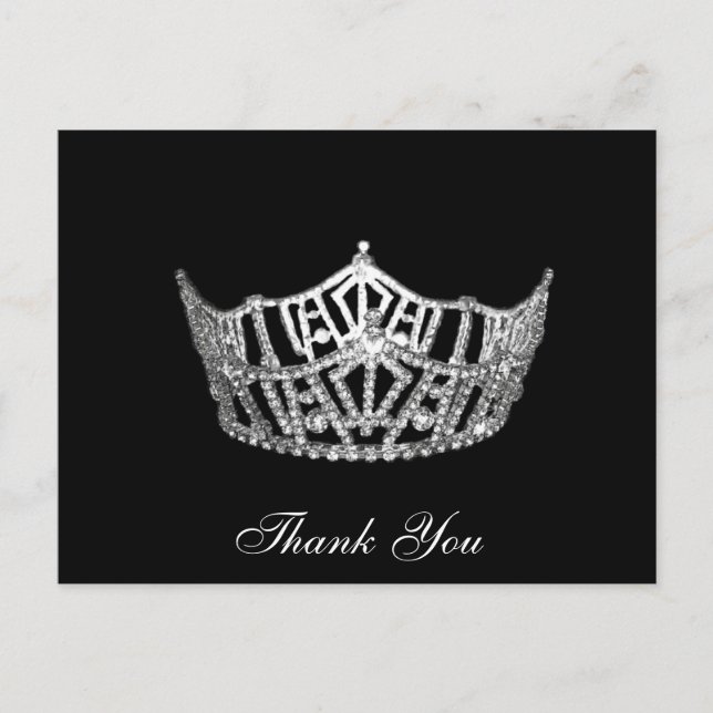 Thank You Pageant Crown Postcard (Front)
