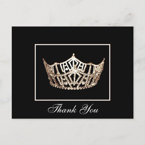 Thank You Pageant Crown Postcard