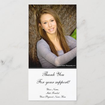 "thank You" Pageant Photo Card by LittleThingsDesigns at Zazzle