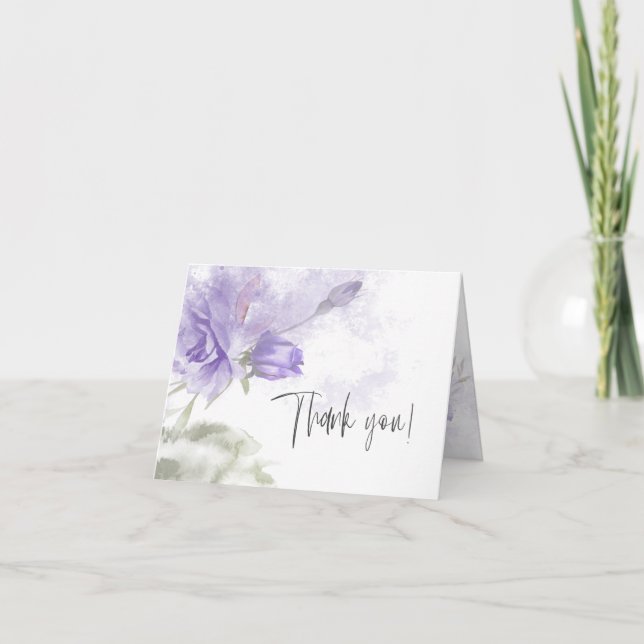 Thank You | Painterly Purple Floral (Front)