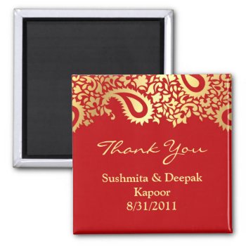 Thank You Paisleys Elegant Indian Magnet by all_items at Zazzle