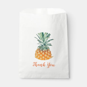 Thank You Pale Green Yellow Pineapple Favor Bag