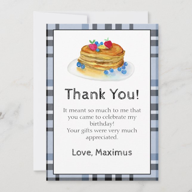 Thank You Pancake Birthday Card (Front)