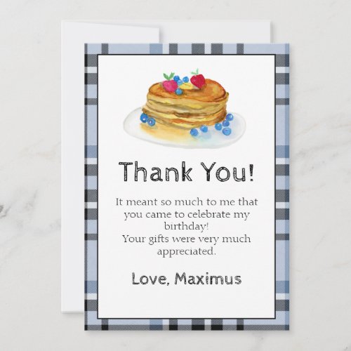 Thank You Pancake Birthday Card