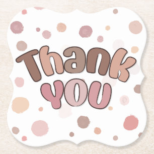 Thank you paper coaster