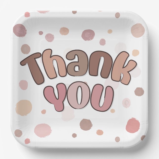 Thank you  paper plates (Front)
