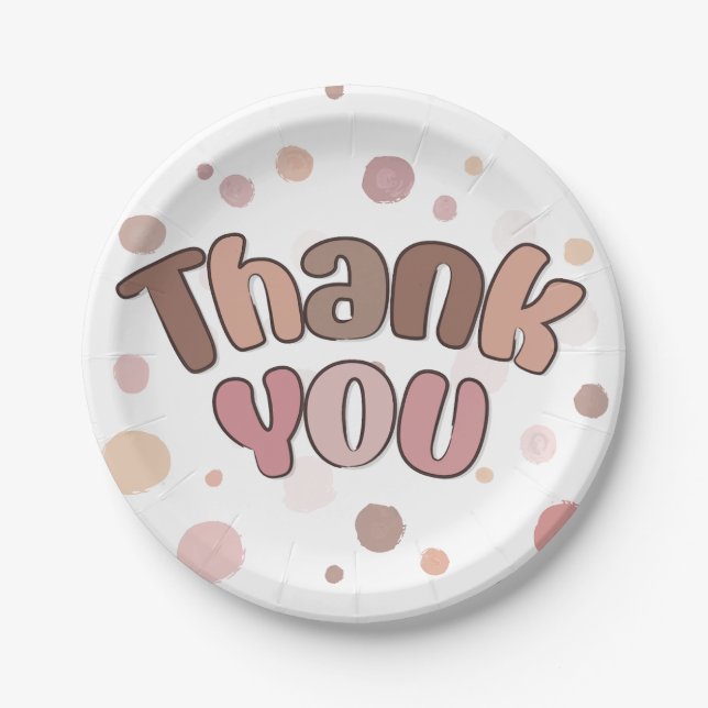 Thank you  paper plates (Front)