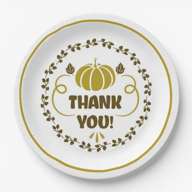Thank You Paper Plates (Front)