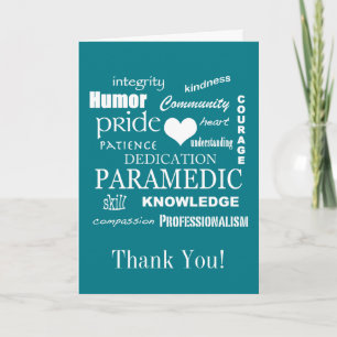 Thank You!/Paramedic/EMT Letterpress Thank You Card