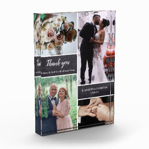 Thank you Parent's gift Wedding Photo Collage Block