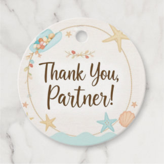 Thank You Partner Western Themed Favor Tag