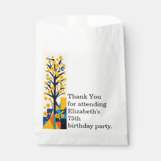 Thank You Party Favor Bags Floral Design