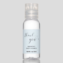 Thank You Pastel Blue Boy Baby Shower Favor Hand Sanitizer